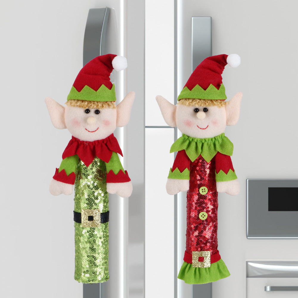 HKM-729555 Couple Elf Doll Set for Christmas Decorations - Male & Female Plush Toys