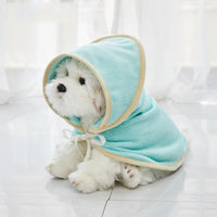 HKM-7296445 Quick-Drying Microfiber Pet Bathrobe - Soft, Absorbent Towel in Light Green, Pink, Yellow, Beige