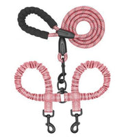 HKM-7296573 Reflective Polyester Double Drag Traction Rope for Pets - 150CM Long, 2.5CM Wide