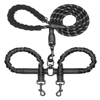 HKM-7296573 Reflective Polyester Double Drag Traction Rope for Pets - 150CM Long, 2.5CM Wide