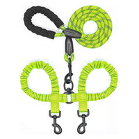 HKM-7296573 Reflective Polyester Double Drag Traction Rope for Pets - 150CM Long, 2.5CM Wide