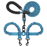 HKM-7296573 Reflective Polyester Double Drag Traction Rope for Pets - 150CM Long, 2.5CM Wide