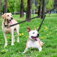 HKM-7296573 Reflective Polyester Double Drag Traction Rope for Pets - 150CM Long, 2.5CM Wide