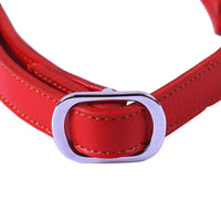HKM-7298749 Cowhide Semi-Controlled P Chain Collar for Small Dogs - Black and Brown Options