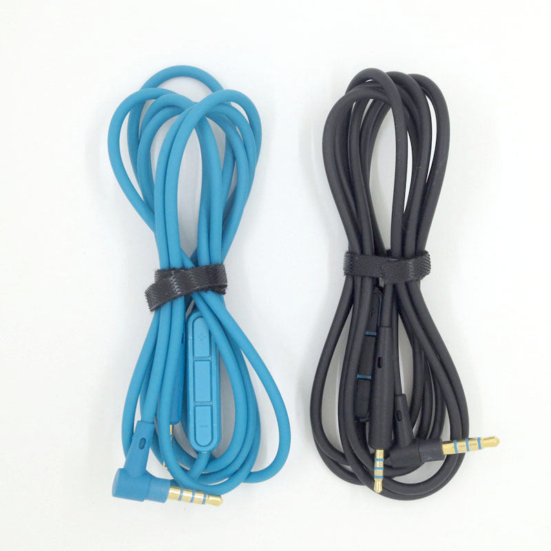 HKM-729939 Audio Cable for QC25, QC35, OE2, LIVE2 Headsets - 1.2m Oxygen-Free Copper Wire, Available in Blue and Black