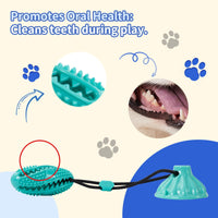 HKM-7300029 Suction Cup Dog Toy Ball for Molar Teeth Cleaning and Playtime