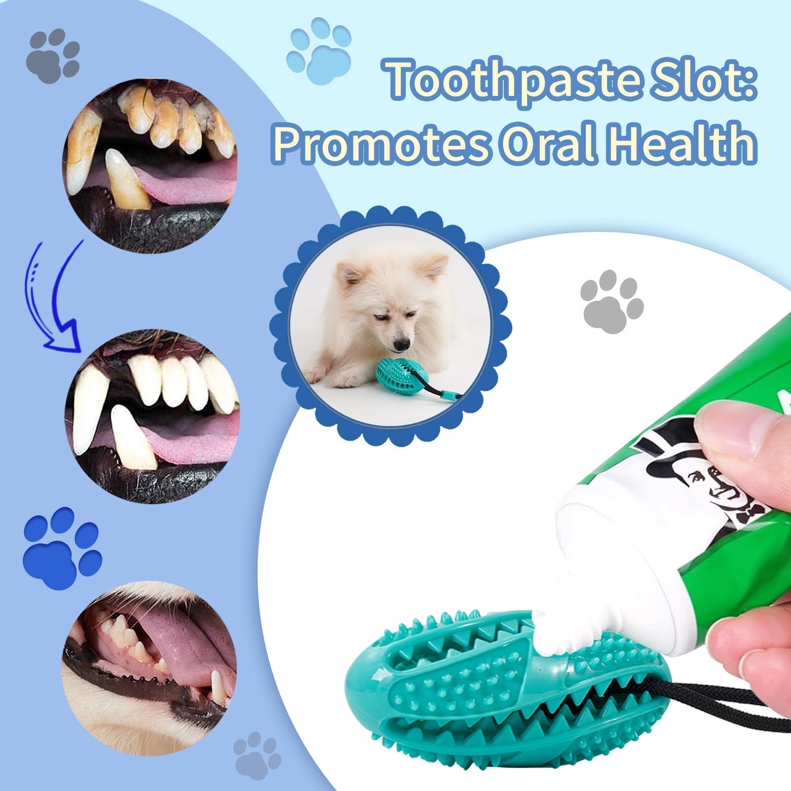 HKM-7300029 Suction Cup Dog Toy Ball for Molar Teeth Cleaning and Playtime