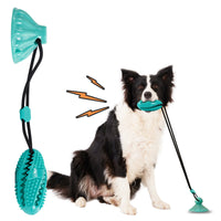HKM-7300029 Suction Cup Dog Toy Ball for Molar Teeth Cleaning and Playtime