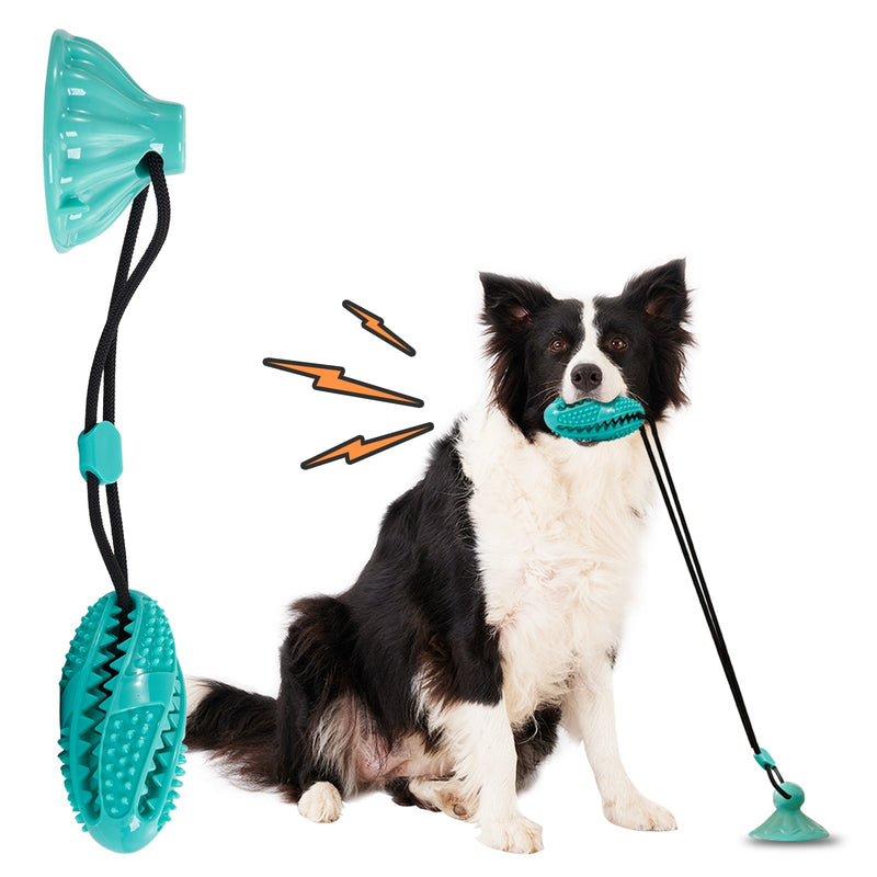 HKM-7300029 Suction Cup Dog Toy Ball for Molar Teeth Cleaning and Playtime