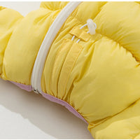 HKM-7301309 Cozy Color-Blocked Puffer Jacket for Small Dogs and Cats - Warm Cotton-Padded Winter Jumpsuit