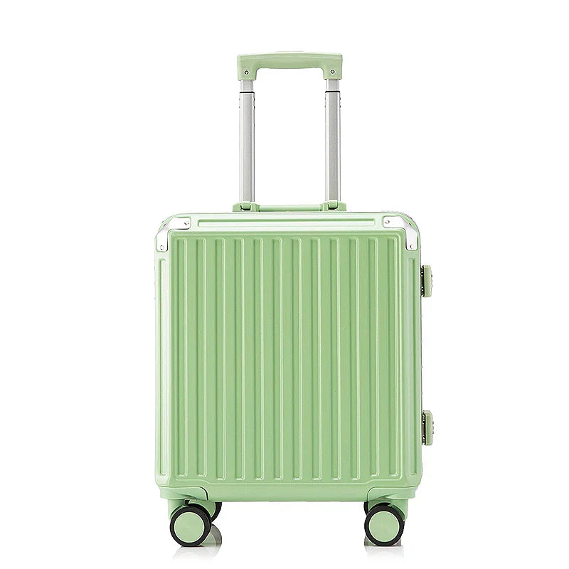 HKM-730131 Mini Green Trolley Suitcase for Kids - Durable and Lightweight Hard Shell Travel Luggage