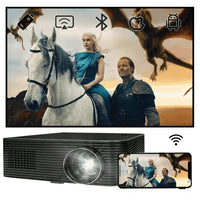 HKM-730259 Full HD LCD Projector with Wireless WiFi, Android OS, 3600 Lumens, Dual Frequency, 60-150 Inch Projection