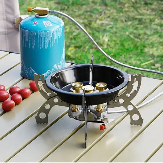 HKM-730259 Portable 5-Burner Folding Camping Stove for Butane and Liquefied Petroleum Gas
