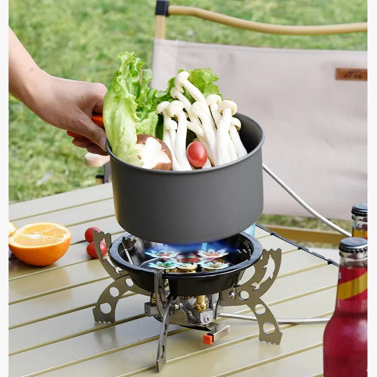 HKM-730259 Portable 5-Burner Folding Camping Stove for Butane and Liquefied Petroleum Gas
