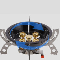 HKM-730259 Portable 5-Burner Folding Camping Stove for Butane and Liquefied Petroleum Gas