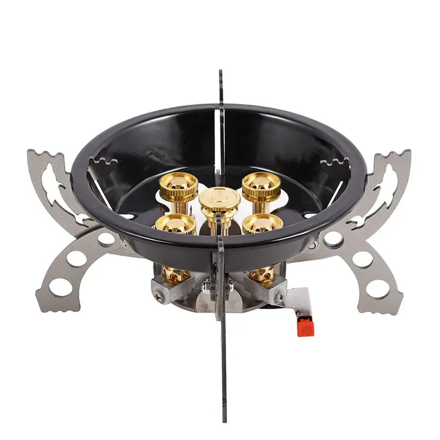 HKM-730259 Portable 5-Burner Folding Camping Stove for Butane and Liquefied Petroleum Gas