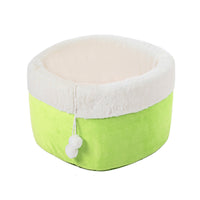 HKM-7304381 Plush Arctic Velvet Cat Bed with Non-Slip Base and Removable Inner Pad