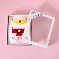 HKM-7304509 Hand Knitted Wool Cherry Flower Bow Adjustable Pet Collar for Cats and Dogs