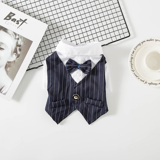 HKM-7304893 Casual Suit Shirts for Dogs and Cats ¨C Thin Buttoned Design in Multiple Colors