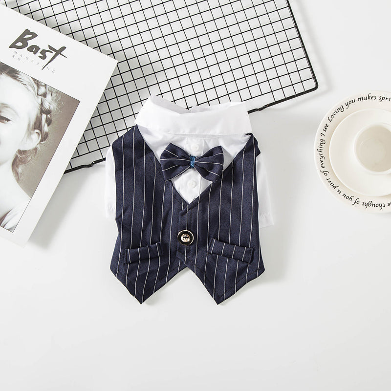 HKM-7304893 Casual Suit Shirts for Dogs and Cats ¨C Thin Buttoned Design in Multiple Colors