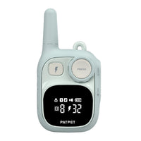 HKM-7305789 Light Blue Remote Control Dog Bark Stopper Training Shock Collar with Vibration and Buzzer Functions