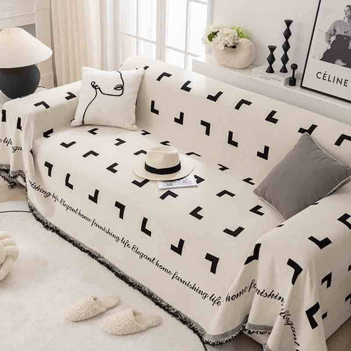 HKM-730579 Universal Chenille Seat Cover with Anti-Scratch Nap Blanket and Towel - Multiple Sizes and Colors Available