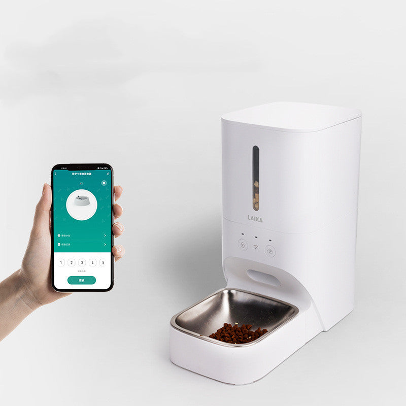 HKM-7306301 Automatic Pet Feeder with 4L Capacity, APP & Manual Control, WiFi & Bluetooth Connectivity