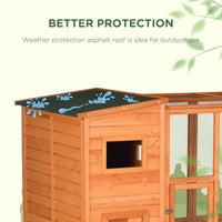 HKM-7306557 Extra Large Wooden Outdoor Catio with Four Stories, Ramps, and Windows for Cats