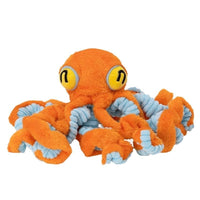 HKM-7307325 Interactive Plush Pull Toy for Medium to Large Dogs - Orange or Blue Octopus Design