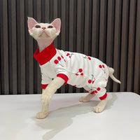 HKM-7307581 All-Season Cat Clothes, Anti-Lint, Four-Legged Style, Polyester Material, Available in Various Sizes and Colors