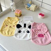 HKM-7308093 Stylish Waffle Vest for Dogs and Cats - Casual Summer Apparel in Yellow, Pink, and White