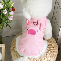 HKM-7308093 Stylish Waffle Vest for Dogs and Cats - Casual Summer Apparel in Yellow, Pink, and White