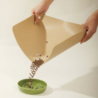 HKM-7308477 Waterproof and Oil-Proof Anti-Spill Placemat for Pets in Apricot and Creamy-White Leather