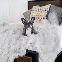 HKM-7309117 Luxurious Winter Warm Pet Pad for Dogs and Small Animals, Ideal for Couch, Car, and Travel, Grey/White/Leopard