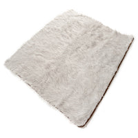 HKM-7309117 Luxurious Winter Warm Pet Pad for Dogs and Small Animals, Ideal for Couch, Car, and Travel, Grey/White/Leopard