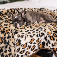 HKM-7309117 Luxurious Winter Warm Pet Pad for Dogs and Small Animals, Ideal for Couch, Car, and Travel, Grey/White/Leopard