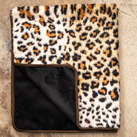 HKM-7309117 Luxurious Winter Warm Pet Pad for Dogs and Small Animals, Ideal for Couch, Car, and Travel, Grey/White/Leopard