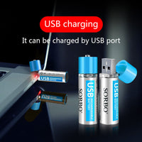 HKM-730963 Lithium Polymer Battery AAA Set - 1200mAh Rechargeable, Safe & Reliable with Smart Chip, USB Charging Options Available