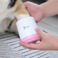 HKM-7310141 Pet Foot Cleansing Cup - Available in Cherry Pink and Sky Blue, Small & Large Sizes