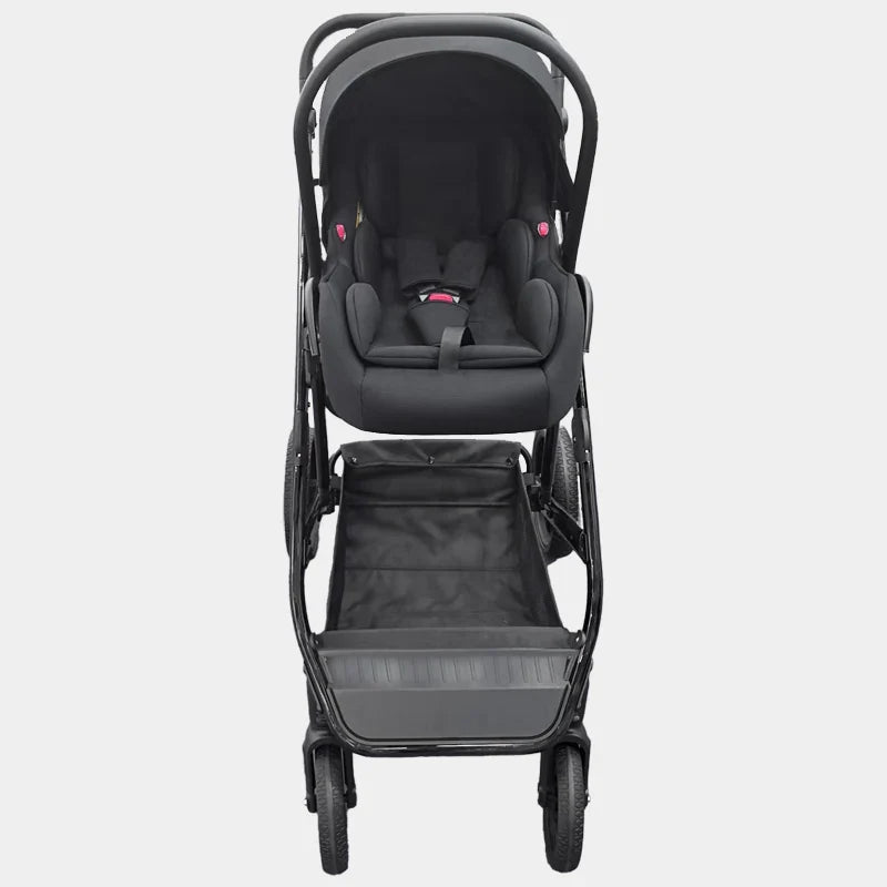 HKM-731091 4-in-1 High One Handed Folding Baby Stroller with Safety Seat