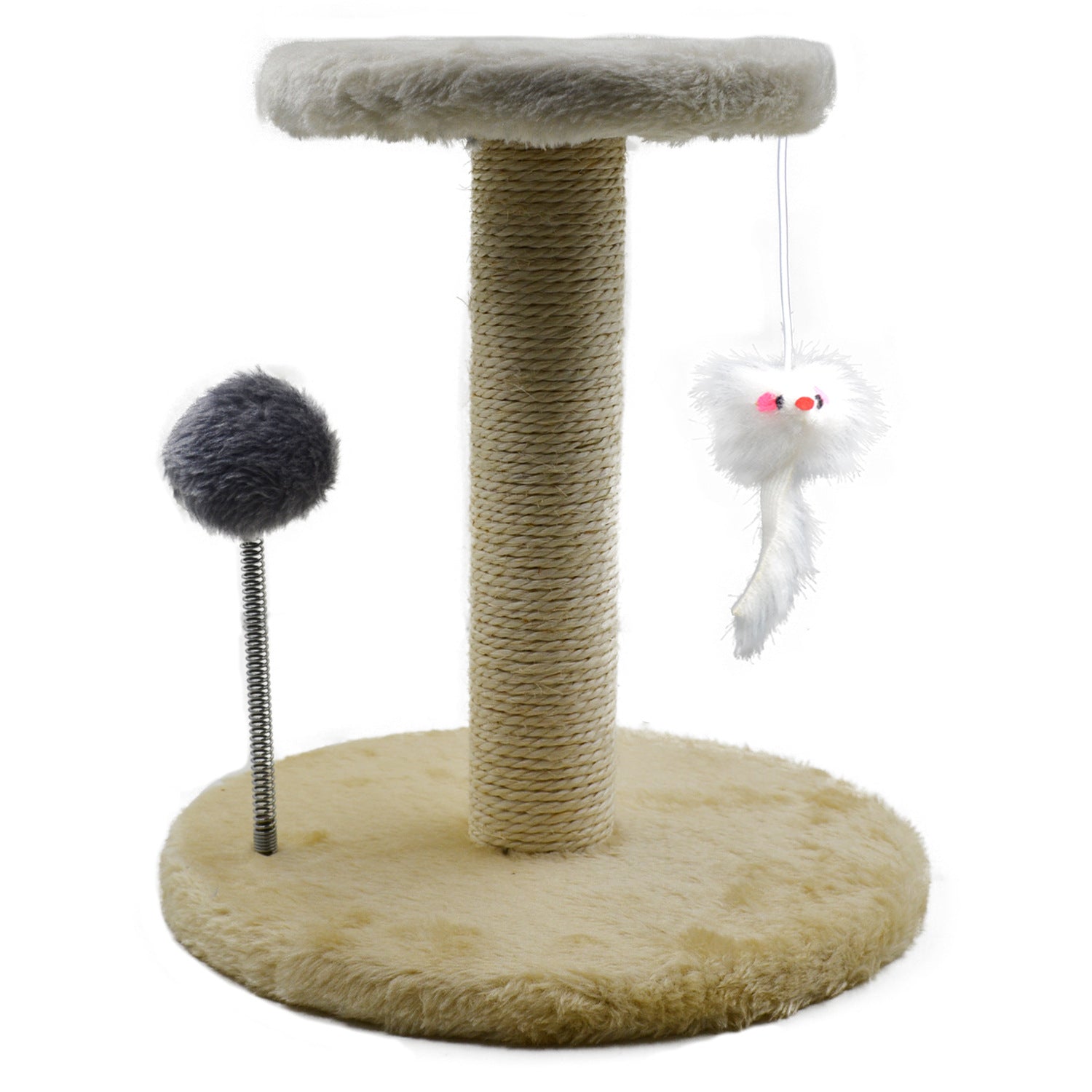 HKM-7311549 Cat Climbing Frame with Scratching Pole in Plush Colors