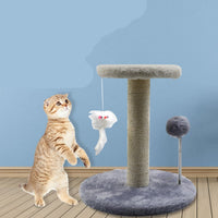 HKM-7311549 Cat Climbing Frame with Scratching Pole in Plush Colors