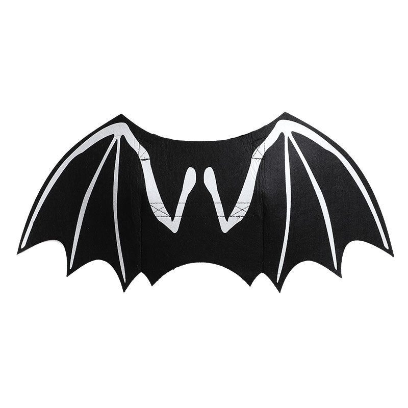 HKM-7312445 Luminous Black Felt Bat Wings Dog Costume in Sizes S, M, L