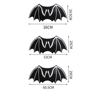 HKM-7312445 Luminous Black Felt Bat Wings Dog Costume in Sizes S, M, L