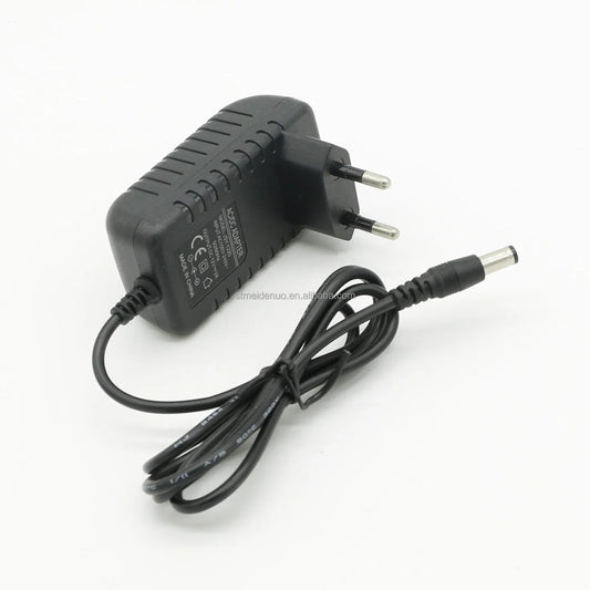 HKM-731411 12V Power Adapter with EU/UK/US Plug for LED Strips, CCTV Cameras, and TV Set Boxes