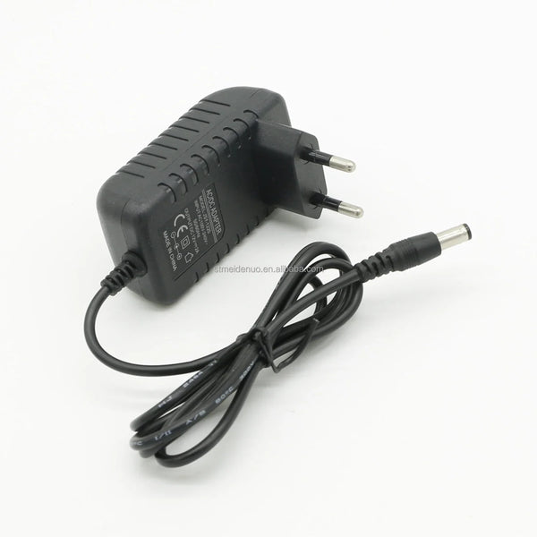 HKM-731411 12V Power Adapter with EU/UK/US Plug for LED Strips, CCTV Cameras, and TV Set Boxes
