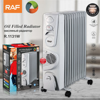 HKM-731667 Oil Filled Radiator Electric Heater with Adjustable Thermostat and Safety Features for Indoor Use