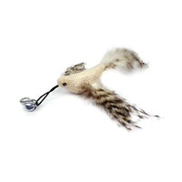 HKM-7318845 Cat Toy with Bird Feather Wand and Black Stick for Interactive Play