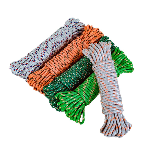 HKM-731923 6mm Durable Lightweight Braided Rope for Outdoor Camping - Eco-Friendly Polyester, Various Colours Available