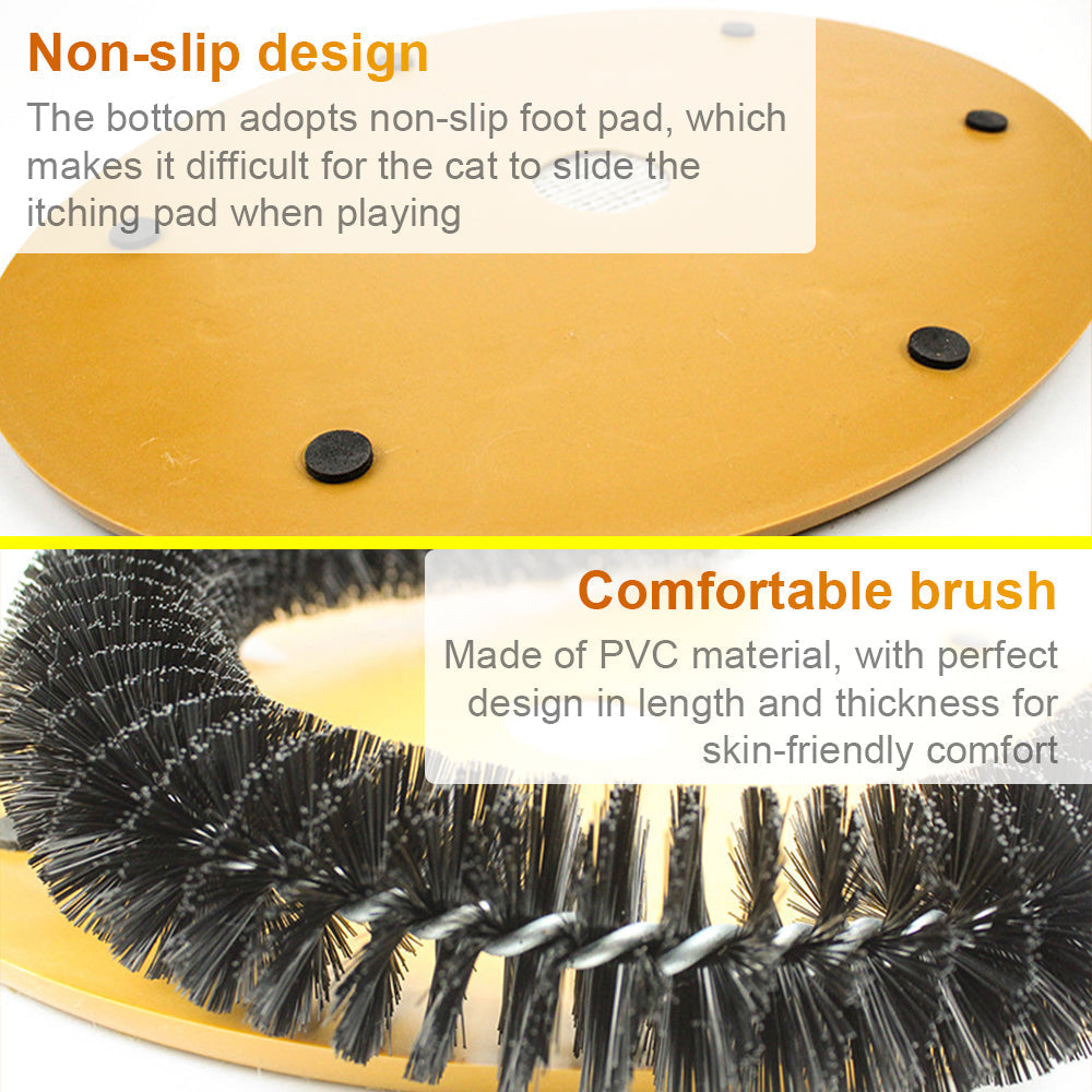 HKM-7319613 Arch Type Cat Rubbing Device with Massage Brush and Scratching Pad